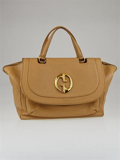 gucci 1973 top handle tote|Beige Pebbled Leather '1973' Large Top Handle Tote Bag.